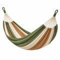 Hamaca 200 x 100 cm de algodón verde beige marrón para descanso